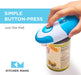Auto Electric Can Opener Christmas Gift Ideas: Open Your Cans with a Simple Press of Button - Automatic, Hands Free, Smooth Edge, Food-Safe, Battery Operated, YES YOU CAN (Sky Blue)