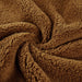Reversible 2-Tone Sherpa Dual Layer Throw Blanket, 50" X 60", Recycled Polyester, Brown and Gray