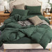 Jersey Knit Duvet Cover Set 100% T-Shirt Cotton Super Soft Comfy 3Pc Bedding Set with Zipper Closure (Solid Forest Green, King)