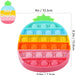 Push Pop Bubbles Fidget Sensory Toys,Stress Reliever Silicone Squeeze Sensory Toy,Anxiety Relief Tools Educational Popping Game for Kids and Adult (Pineapple,Rainbow)