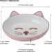 Petrageous 70658 Oval Frisky Kitty Stoneware Cat Bowl 5.5-Inch Wide and 1.5-Inch Tall Saucer with 5.3-Ounce Capacity and Dishwasher Safe Is Great for Cats, Pink