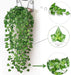 12 Pack Fake Vines for Room Decor Artificial Ivy Garland with Clip Green Flowers Hanging Plants Faux Greenery Leaves Bedroom Aesthetic Decor for Home Garden Wall Wedding