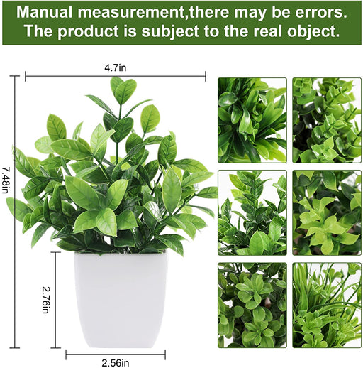6 Packs Fake Plants, Mini Artificial Plants Indoor for Home Farmhouse Bathroom Shelf Decor…
