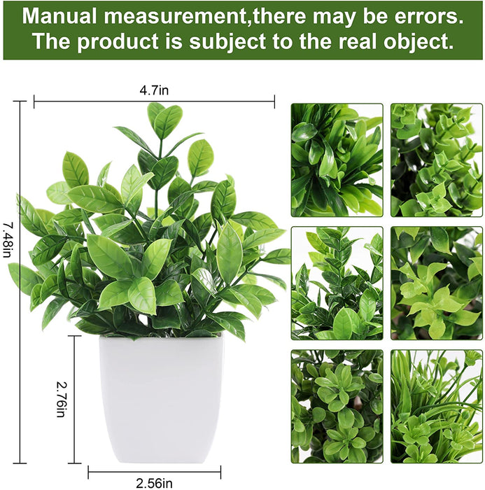 6 Packs Fake Plants, Mini Artificial Plants Indoor for Home Farmhouse Bathroom Shelf Decor…