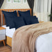 Bed Pillows for Sleeping European Size (Navy), Set of 2, Cooling Hotel Quality, for Back, Stomach or Side Sleepers