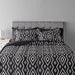 7-Piece Lightweight Microfiber Bed-In-A-Bag Comforter Bedding Set - Full/Queen, Black Aztec