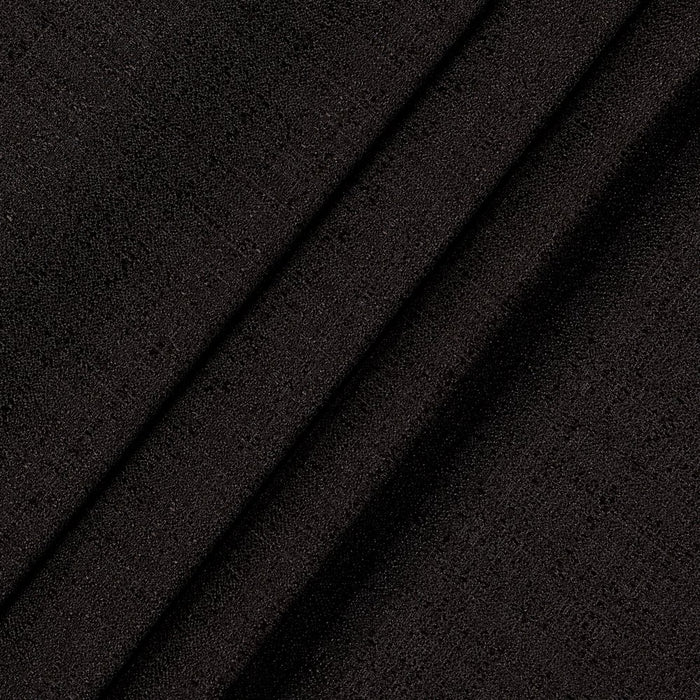 Eclipse Samara Solid Color Blackout Rod Pocket Single Curtain Panel, Black, 42 X 84