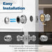 Smart Door Knob, Fingerprint Door Lock Smart Lock Biometric Door Lock Fingerprint Door Knob with App Control, Great for Bedrooms,Cloakroom,Apartments Offices,Hotels, Satin Nickel