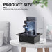 Indoor Fountain Tabletop Fountain Waterfall Fountains Relaxation Water Feature Feng Shui Zen Meditation Desktop Fountain with LED Light for Home and Office Indoor Spaces Decor (Style 6)