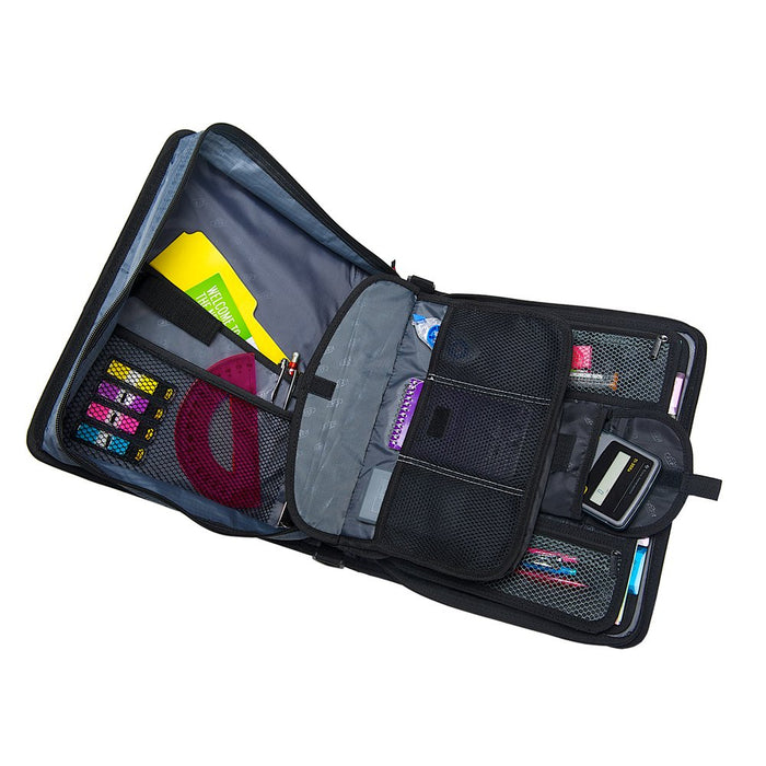 Case It Dual Two 1.5 Inch D-Ring Zipper Binder, Dual-121-A, Black