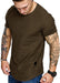 Fashion Mens T Shirt Muscle Gym Workout Athletic Shirt Cotton Tee Shirt Top