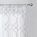 Mainstays Modern Gray Geometric Rod Pocket Sheer Curtain Set, 28" X 63" (4 Panels)