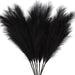 7-Pcs 38"/3.1FT Faux Pampas Grass Large Tall Fluffy Artificial Fake Flower Boho Decor Bulrush Reed Grass for Vase Filler Farmhouse Home Wedding Decor (Black)
