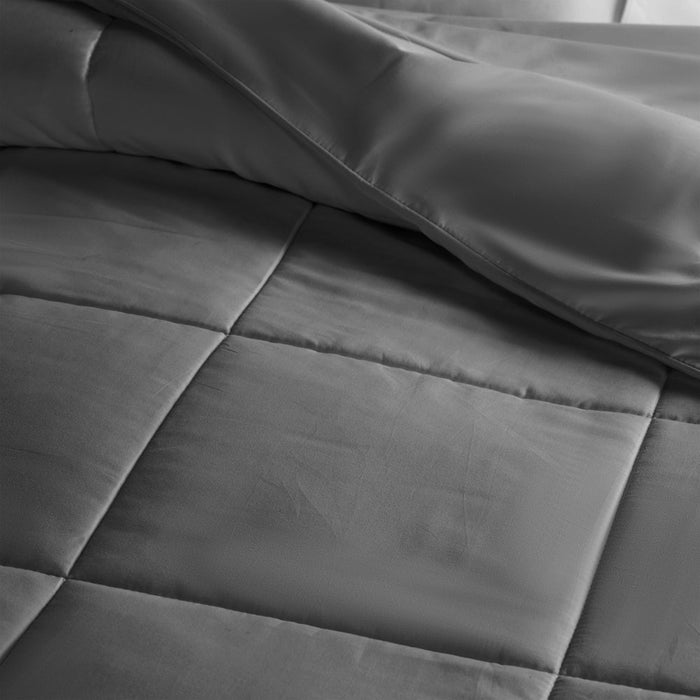 Gray All Season Alternative down Solid Comforter, Full/Queen, by Noble Linens