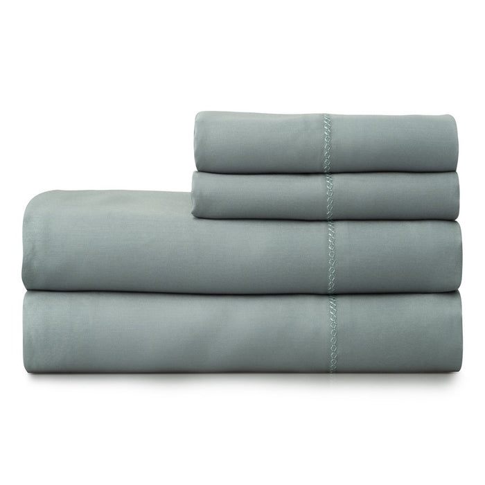 Hotel Style 500 Thread Count Tri-Blend with Lyocell Bed Sheet Set, King, Aqua Slate