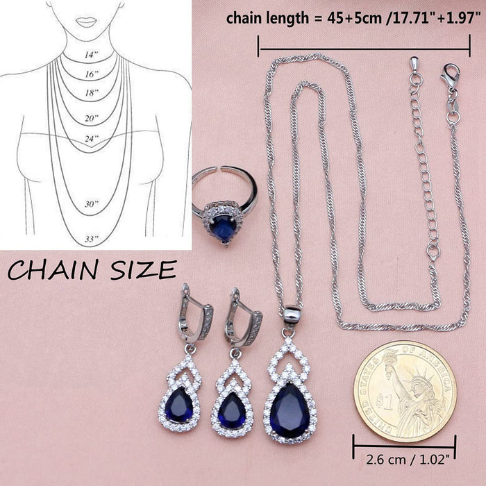 Women Jewelry Set Platinum Plated Necklace Open Ring Earrings Bracelet Set,Birthday/Anniversary Mother’S Day Jewelry Gifts for Mom/Wife/Sister/Best Friend