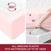 Queen Sheet Set - Hotel Luxury Bedding Sheets & Pillowcases - Extra Soft Cooling Bed Sheets - Deep Pocket up to 16 Inch - Wrinkle, Fade, Stain Resistant - 4 Piece (Queen, Blush Pink)