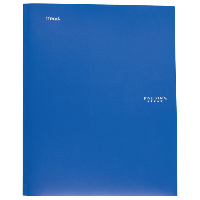 Five Star Stay-Put Pocket and Prong Folder 4 Pack, Assorted Primary Colors (38048)