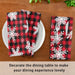 Wusikd Snowflakes Buffalo Plaid Cloth Napkins Set of 6 Winter Christmas Dinner Napkins Solid Washable Reusable Polyester Table Napkins Oversized 20"X20" with Hemmed Edges for Home Weeding Decoration