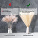 Faux Pampas Grass, Set of 10 Small 17” Stems White Artificial Pampas Grass Decor Fluffy Artificial Florals Minimalist Wedding Home Decor Grass
