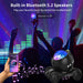 Aurora Projector, for Galaxy in Bedroom with Built-In Bluetooth Speaker, Night Light Projector for Kids Adult, Star Projector for Ceiling/Party/Gift (Black)