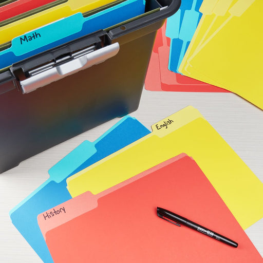 Pen+Gear File Folders, 25 Count, Assorted Colors, Letter Size, 3 Tab Positions