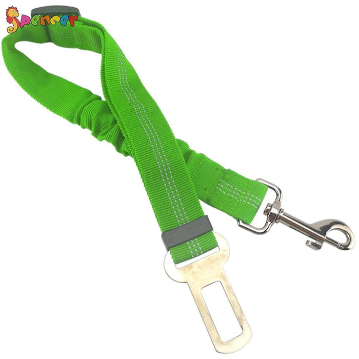 2 Pack Adjustable Pet Dog Cat Car Seat Belt Strap Safety Leads Seatbelt Harness for All Vehicle (Green)