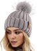 FURTALK Womens Winter Knitted Beanie Hat with Faux Fur Pom Warm Knit Skull Cap Beanie for Women…