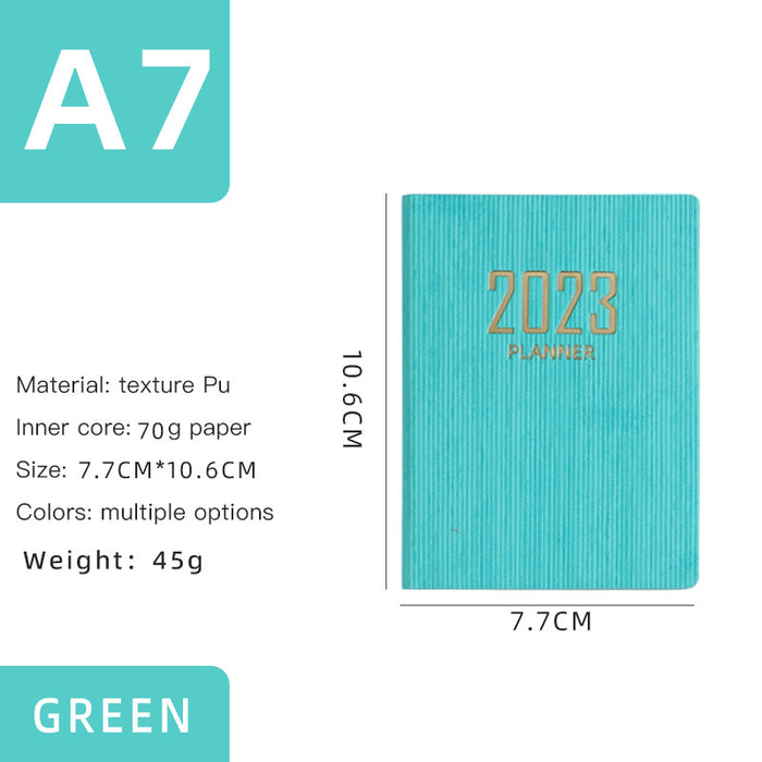 Mini Notebook 2023 365 Days Portable Pocket Notepad Daily Weekly Agenda Planner