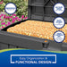 50-Gallon Outdoor Resin Patio Deck Storage Box with Seat, Peppercorn