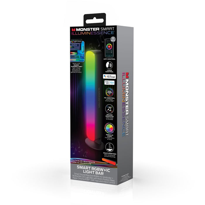 Monster Smart RGBW IC Light Bar Works with Razer Chroma, Customizable White/Color Lighting