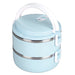 Stainless Steel Bento Box Lunch Box Container Thermal Stackable Lunch Box Compartment Portable Snack Box round Soup Container for Student Children Work, 2 Layer
