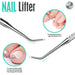 4 PCS Nail Care Kit, Nail Cuticle Nippers,  Ingrown Toenail Tools Kit, Toenail File and Lifters Stainless Steel, Nail Lifter, Nail Cuticle Pushers, Professional Manicure and Pedicure Set