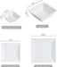Classic White Square Dinnerware Set for 4, off White