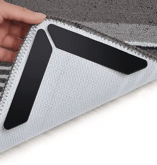 Rug Gripper, 8 Pcs Anti-Slip Rug Gripper, Double Sided Non-Slip Rug Pads, Adhesive anti Skid Grip Pad for Hardwood Floors, Home and Kitchen, Bathroom, Carpet Corner, and Floor Mates.