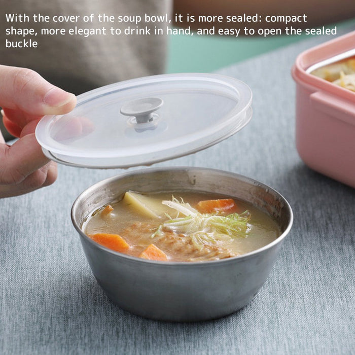 Lunch Box 2-Layer 3-Compartment Bento Box Cutlery Set Portable Leak Proof Food Container Storage Box with Fork Spoon Chopsticks For