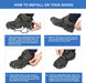 Traction Cleats Ice Snow Grips with 18 Spikes for Walking, Jogging, Climbing and Hiking