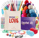 73 Piece Crochet Kit with Crochet Hooks Yarn Set - Premium Bundle Includes Yarn Balls, Needles, Accessories Kit, Canvas Tote Bag and Lot More - Starter Pack for Kids Adults – Beginner, Professionals.