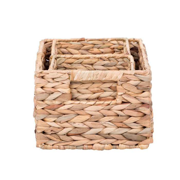 Better Homes & Gardens Woven Natural Water Hyacinth Organizational Basket Set of 3