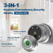 Smart Door Knob, Fingerprint Door Lock Smart Lock Biometric Door Lock Fingerprint Door Knob with App Control, Great for Bedrooms,Cloakroom,Apartments Offices,Hotels, Satin Nickel
