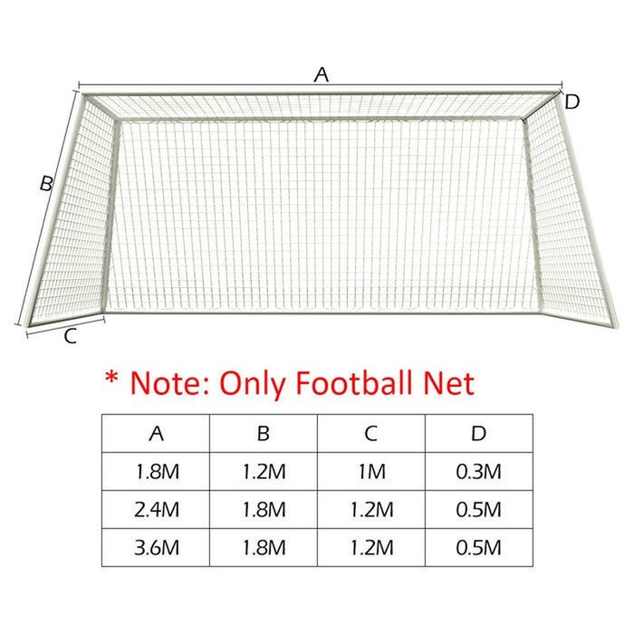 3 Sizes Football Net for Soccer Goal Post Junior Sports Training (Only Football Net)