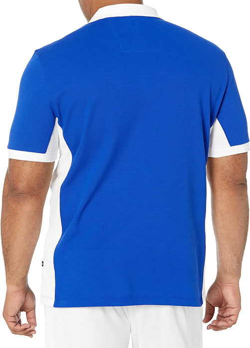 Men'S Short Sleeve Color Block Performance Pique Polo Shirt