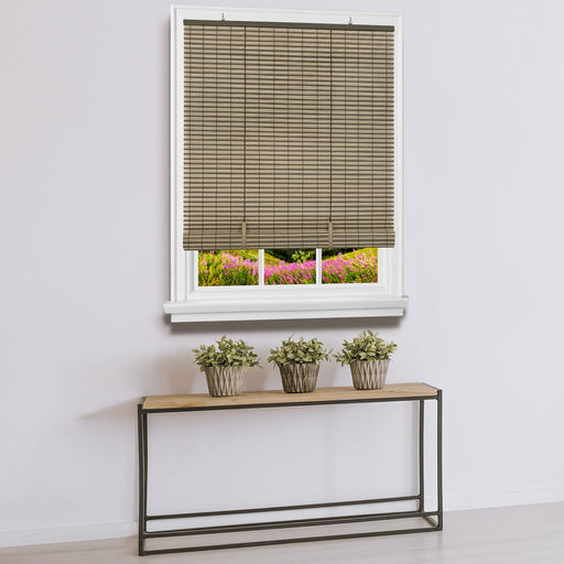 Achim 30" Cordless Vinyl Blackout Blinds, Brown, 30" X 72"