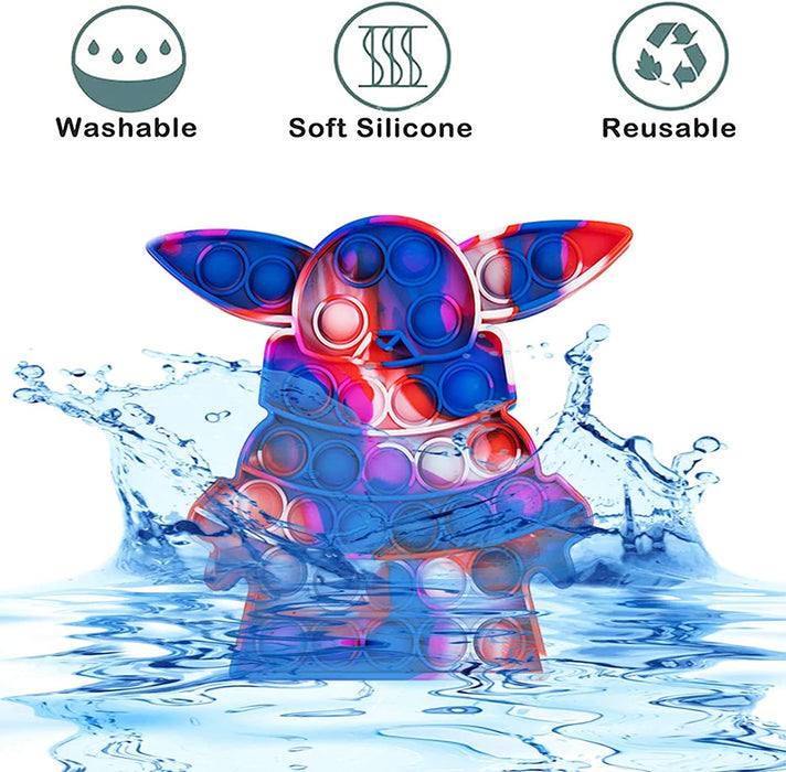 Tie-Dye Pop Toy, Push Pop Pop Bubble Fidget Toy, Silicone Squeeze Sensory Tools to Relieve Emotional Stress for Autism Kids Adults (Ty-2)