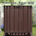 51 Gallon Square Outdoor Storage Deck Box Polypropylene Deck Box Container Patio Garden Furniture for Patio Cushions, Gardening Tools and Pool Toys (Brown)
