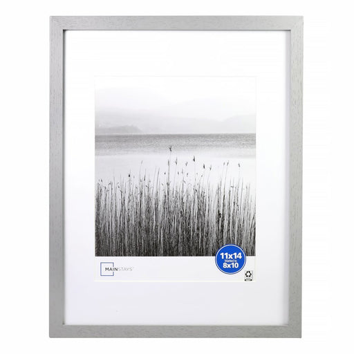 Mainstays 11X14 Inch Matted to 8X10 Inch Gray 0.5" Gallery Wall Picture Frame, Set of 4