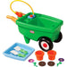 Little Tikes 2-In-1 Garden Cart & Wheelbarrow Play Gardening Toy with 10 Pieces and Sprinkler for Indoor Outdoor Preschool Pretend Play for Kids Toddlers Girls Boys Ages 2 3 4+