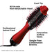 Revlon One-Step Hair Dryer & Volumizer Hot Air Brush, Red Blow Dryer