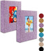 Small Photo Album 4X6 – Clear Pages, Linen Cover with Front Window, Pack of 2, Each Small Album Holds 52 Photos, Small Brag Book Photo Album for 4X6 Photos, Grey Fabric