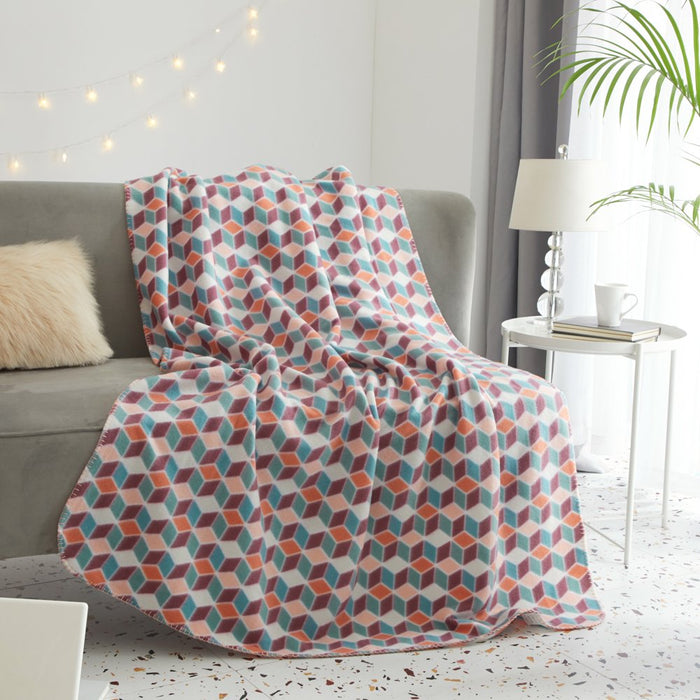 Mainstays Fleece Throw Blanket, 50" X 60", Geo